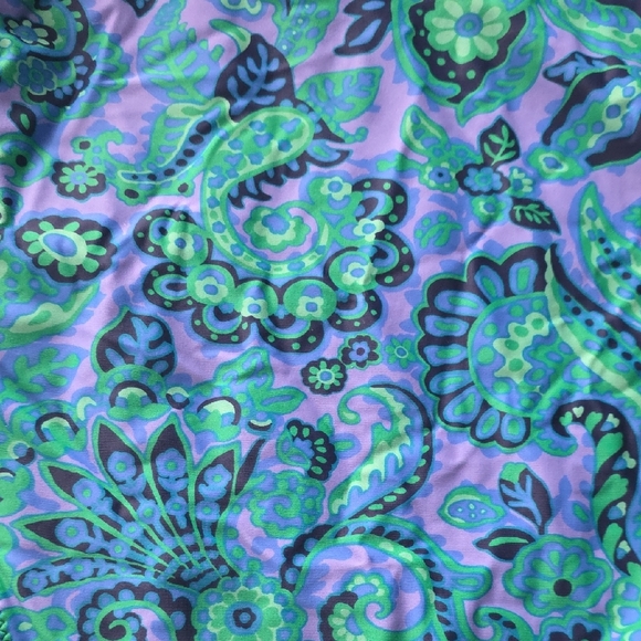 Aerie One Piece Keyhole Swimsuit - Blue, Purple And Green Floral. Size Medium - Picture 7 of 7